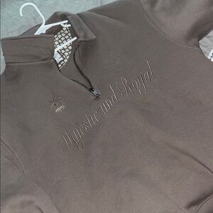 Majestic and Royal Men's Taupe Pullover Jacket